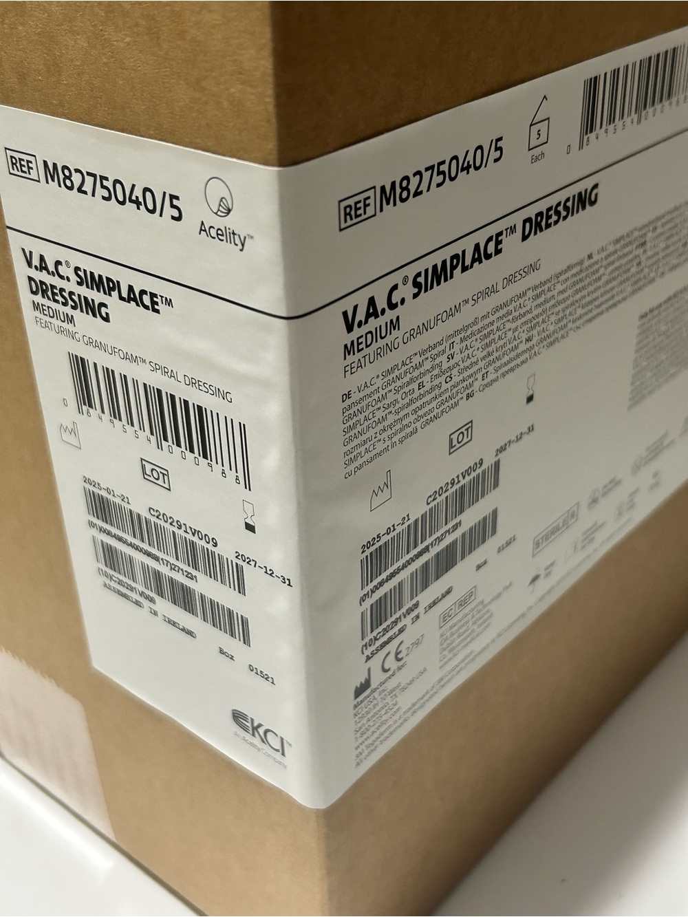 (3) 3M™ V.A.C.® Simplace™ Dressing Medium Dressing Kit* 3PCS M8275040 exp 2027